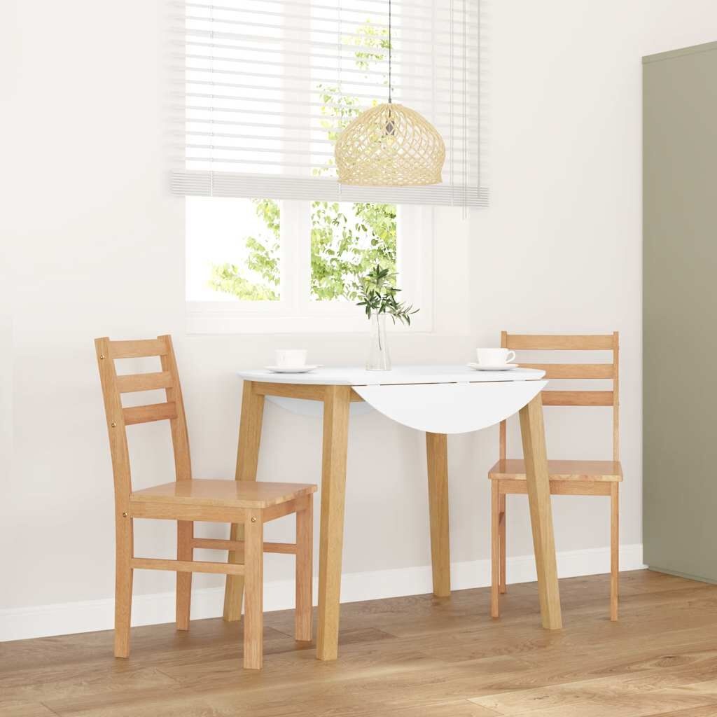 vidaXL Eetkamerstoelen (2 st) - Massief Rubberhout - 55% Korting