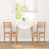 vidaXL Eetkamerstoelen (2 st) - Massief Rubberhout - 55% Korting