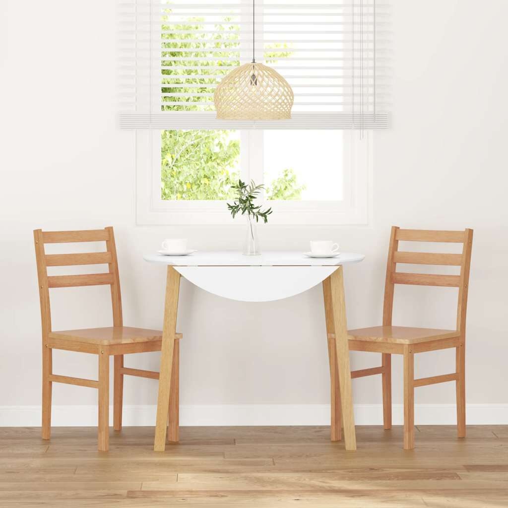 vidaXL Eetkamerstoelen (2 st) - Massief Rubberhout - 55% Korting