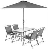 Grijze Textilene Tuinset - Opvouwbaar - Nu 40% Korting!