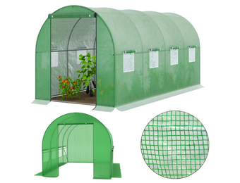 Tunnelkas folie 4.5x2x2m - UV-bestendig met horren | 40% Korting