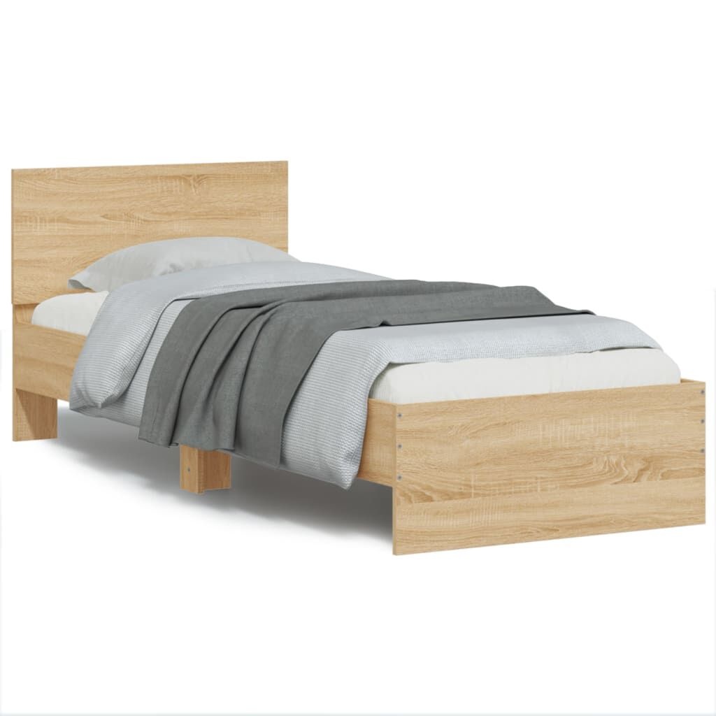 vidaXL Bedframe Sonoma Eiken 75x190 cm - 35% Korting!