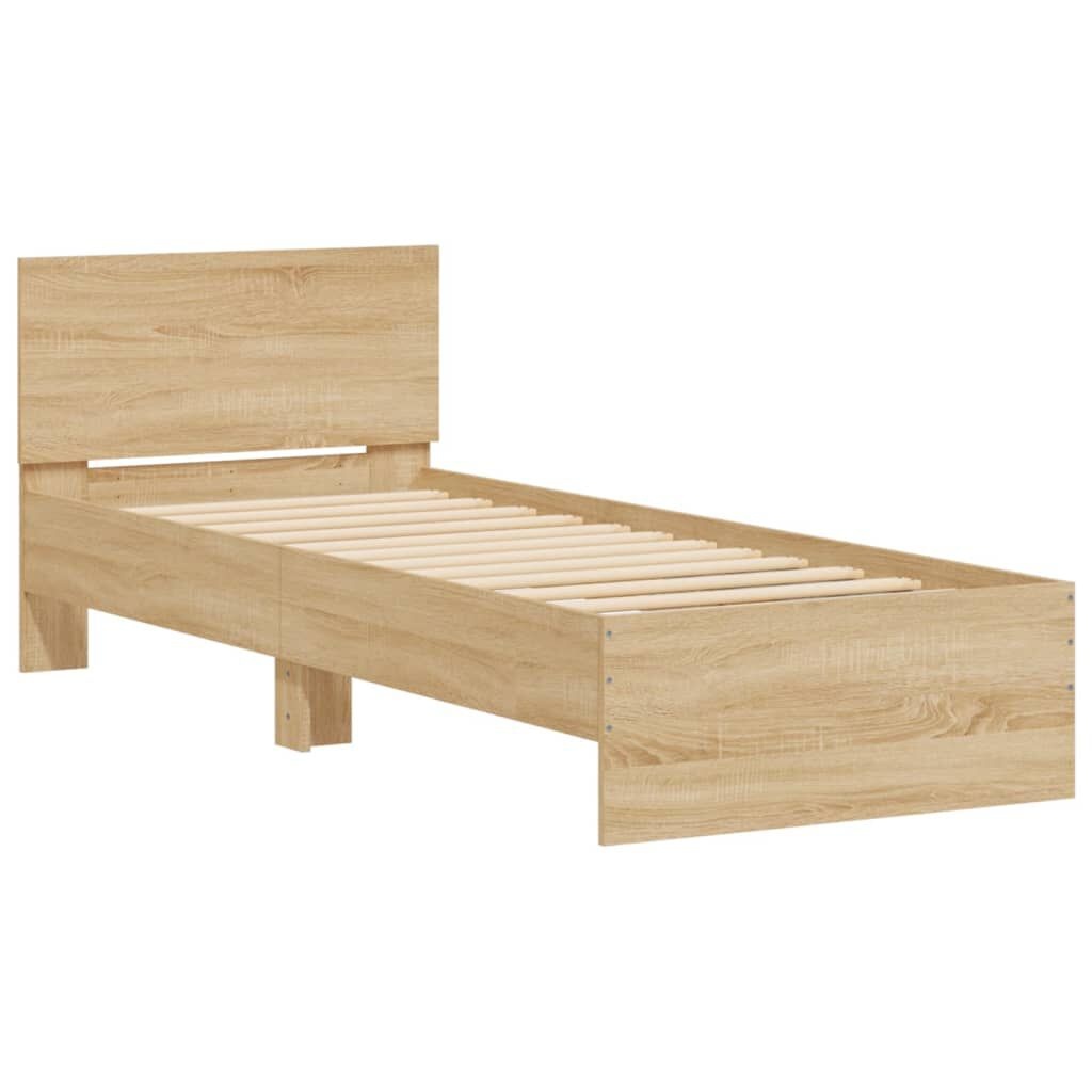 vidaXL Bedframe Sonoma Eiken 75x190 cm - 35% Korting!