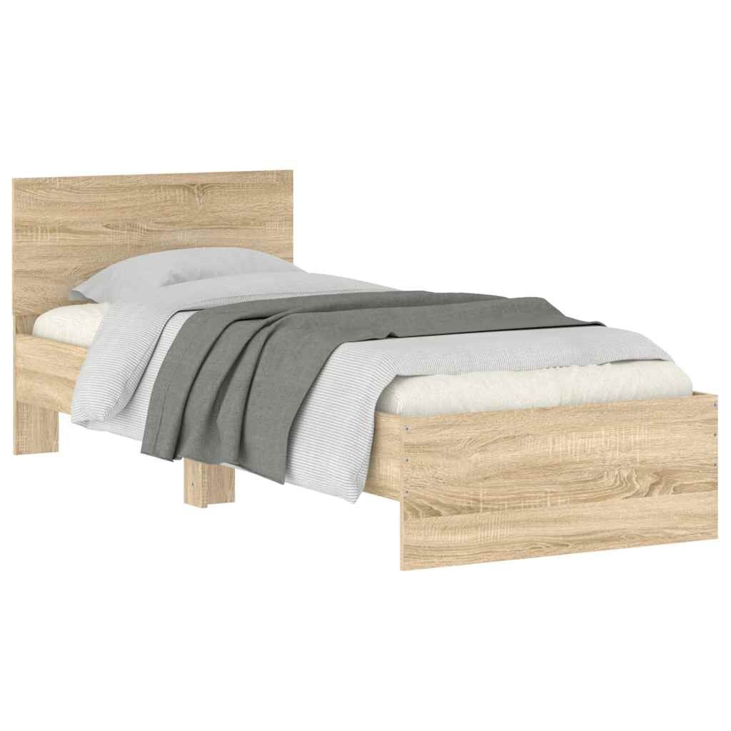 vidaXL Bedframe Sonoma Eiken 75x190 cm - 35% Korting!