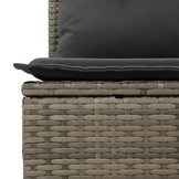 vidaXL Tuinbank Poly Rattan Grijs - 40% Korting