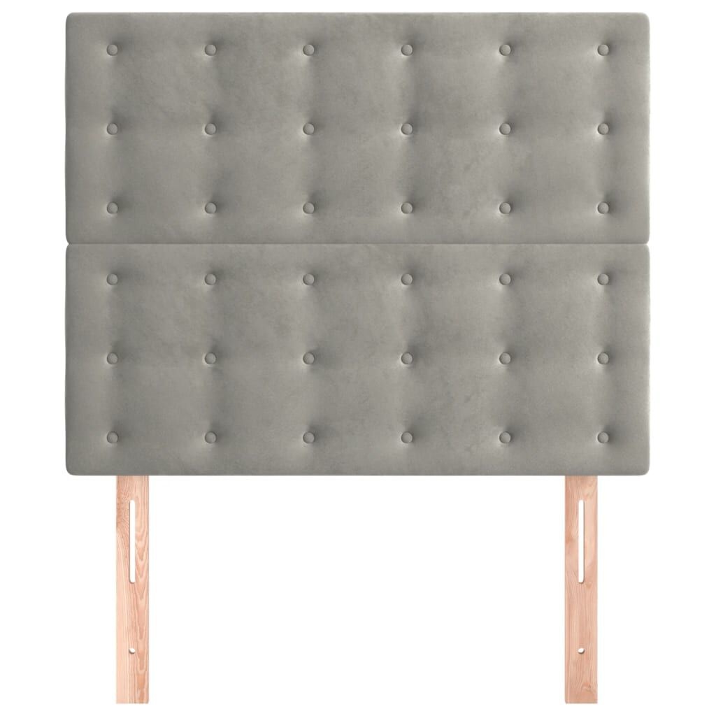 vidaXL Hoofdborden Fluweel Lichtgrijs - 40% Korting!