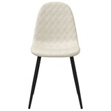 4x vidaXL Eetkamerstoelen Fluweel Crèmewit - 40% Korting!