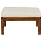 vidaXL 3-delige Loungeset Acaciahout & Crèmewitte Kussens - 46% Korting!