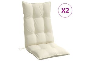 vidaXL Stoelkussens Hoge Rug Oxford Crème - Nu 60% Korting!