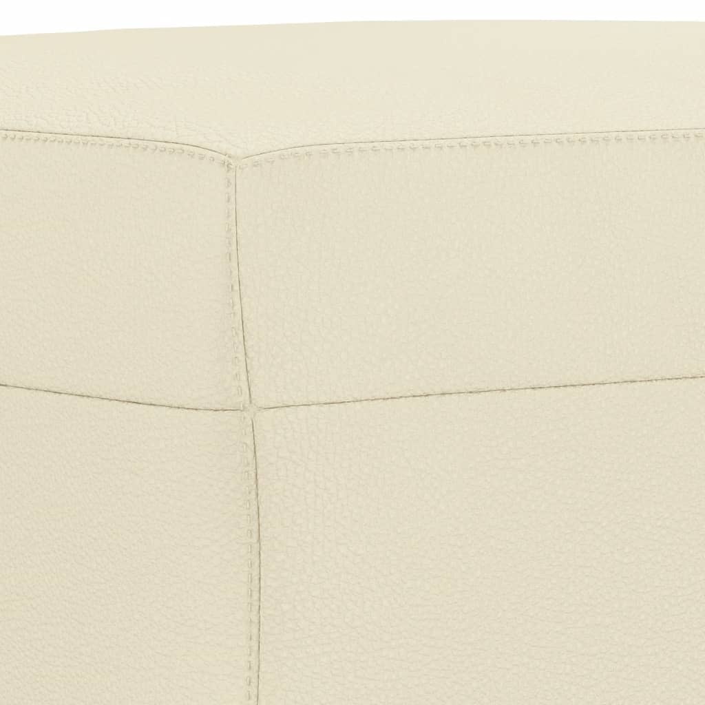 vidaXL Voetenbank Crème Kunstleer - 40% Korting