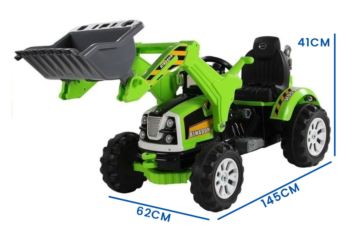 Elektrische tractor met schep - Groen (40% Korting)