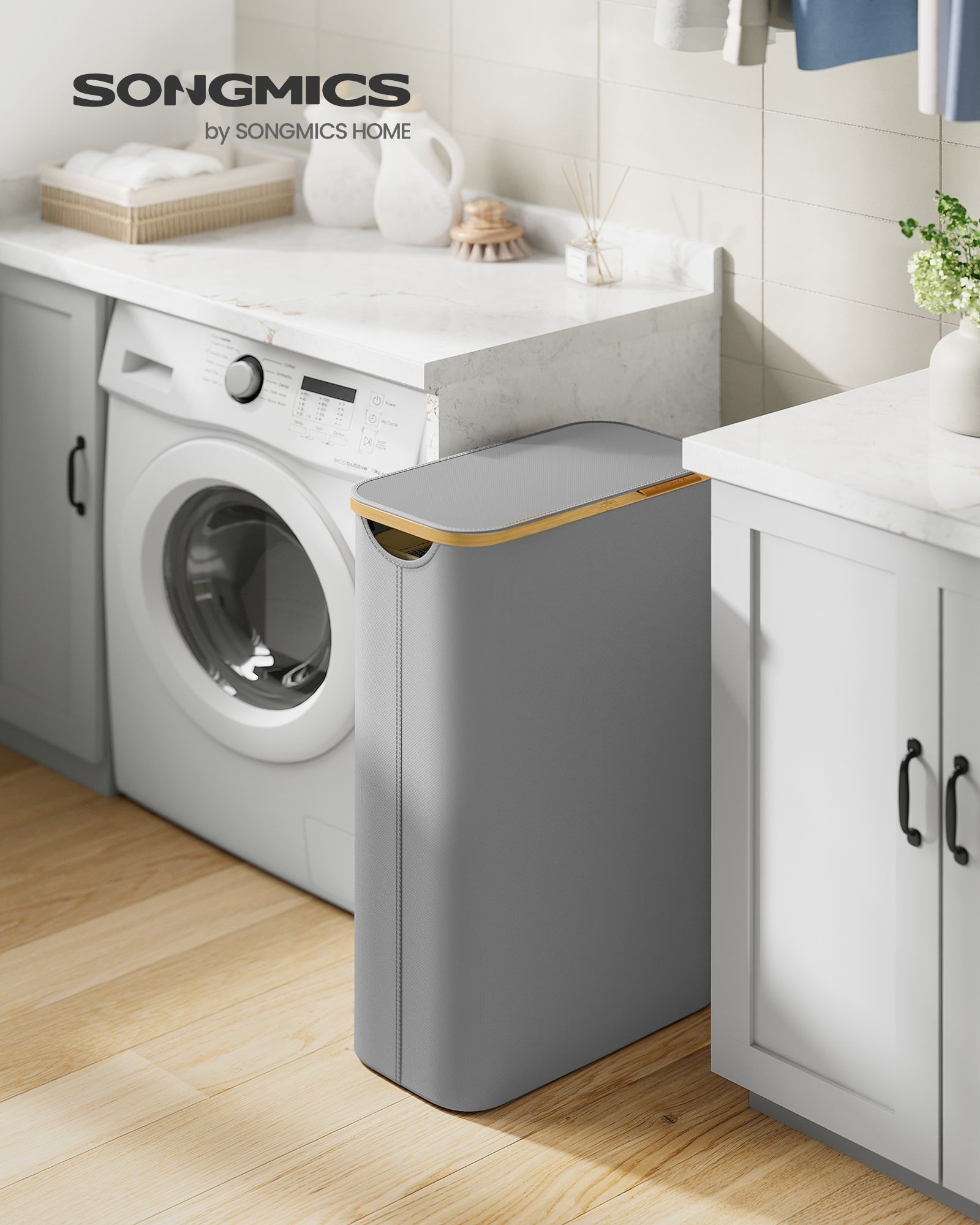 SONGMICS Slimme Was M/Deksel & Liner - 55% Korting