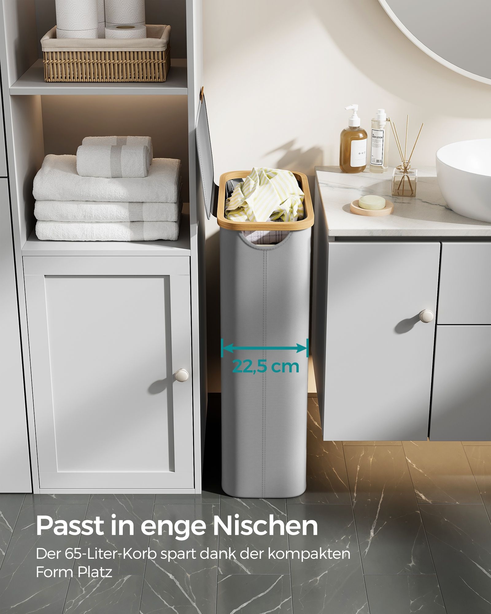 SONGMICS Slimme Was M/Deksel & Liner - 55% Korting