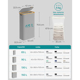 SONGMICS Slimme Was M/Deksel & Liner - 55% Korting