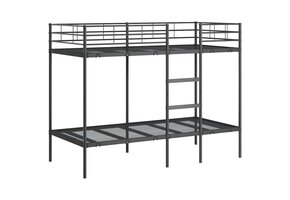 VidaXL Stapelbed 100x190 cm Staal Zwart - 60% Korting!