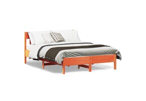 vidaXL Bedframe Grenenhout Wasbruin 140x200 cm | 40% Korting