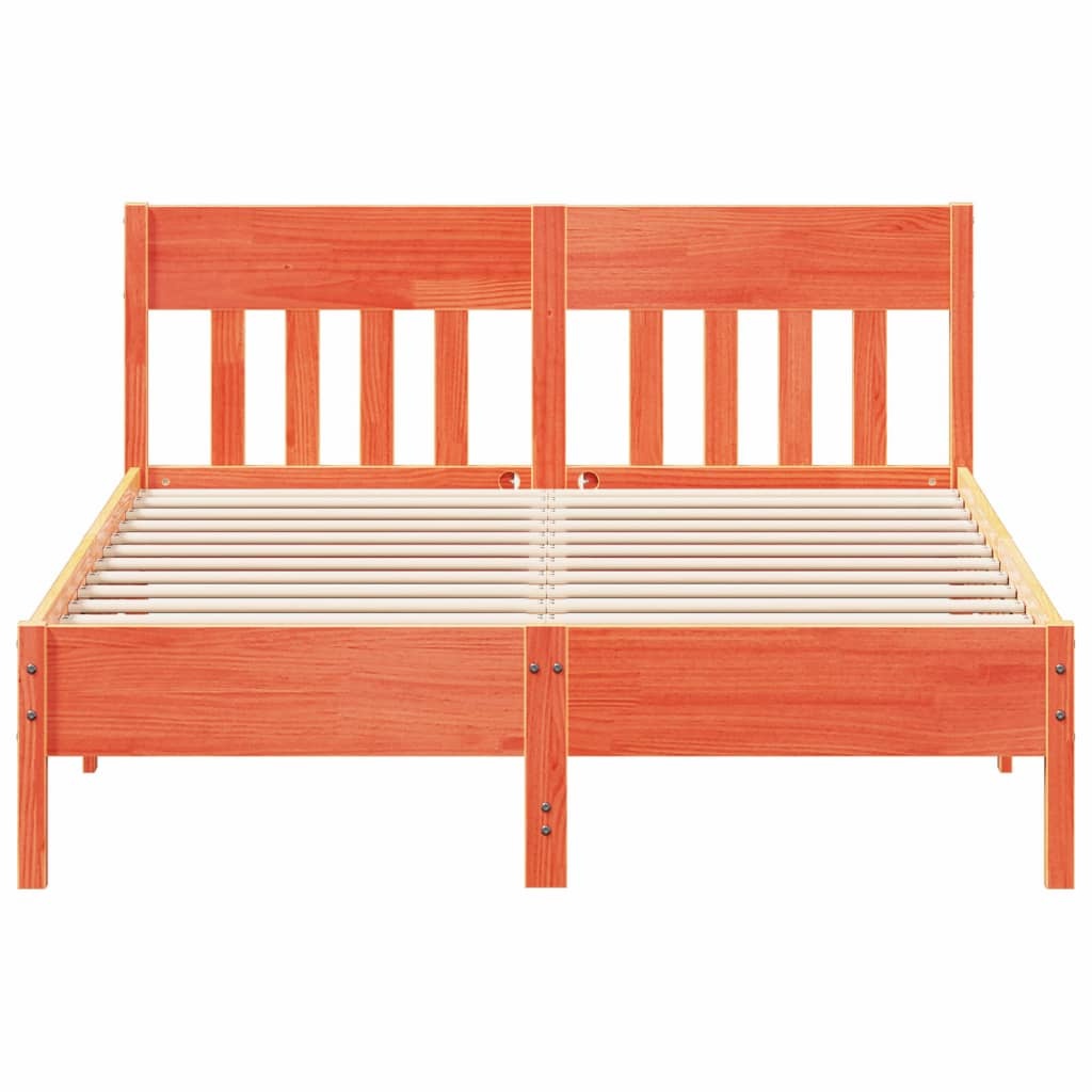 vidaXL Bedframe Grenenhout Wasbruin 140x200 cm | 40% Korting