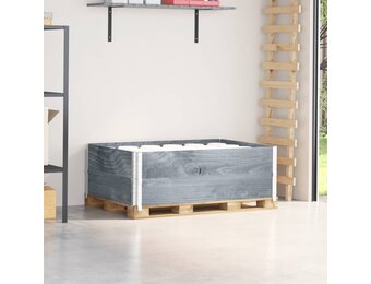 vidaXL Palletopzetranden Grenenhout Grijs (2 st) - 60% Korting!