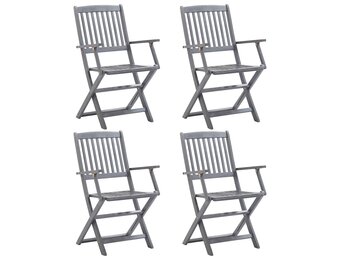 vidaXL Tuinstoelen 4x Inklapbaar Massief Acaciahout - 61% Korting!