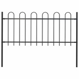 vidaXL Tuinhek Staal Zwart - 1.8m - 60% Korting!