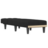 vidaXL Chaise longue fluweel zwart - 40% Korting