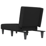 vidaXL Chaise longue fluweel zwart - 40% Korting