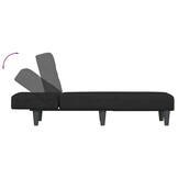 vidaXL Chaise longue fluweel zwart - 40% Korting