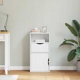 vidaXL Bijzetkast ODDA - 40x24x79 cm - Massief Grenenhout Wit - Nu 55% Korting!