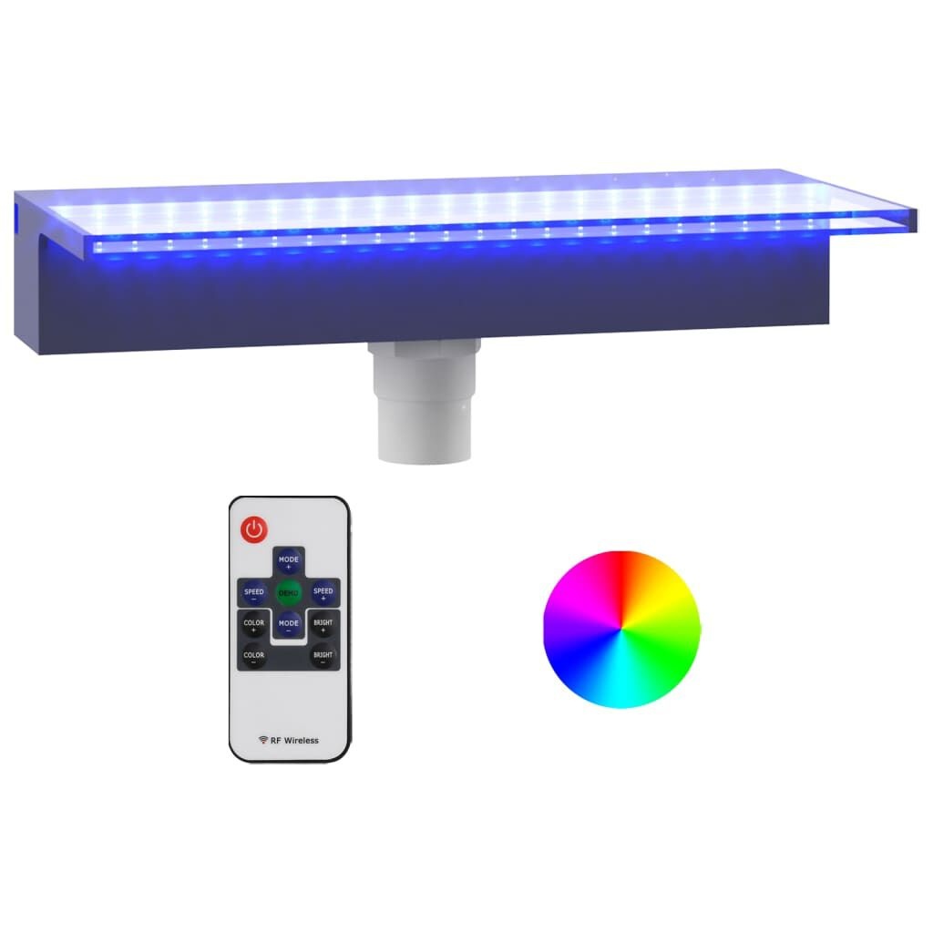 VidaXL Watervaloverlaat met RGB LED's 45 cm - Nu 56% Korting!