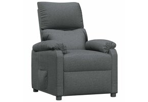 vidaXL Fauteuil Verstelbaar Stof Donkergrijs - 40% Korting!