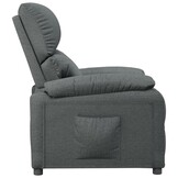 vidaXL Fauteuil Verstelbaar Stof Donkergrijs - 40% Korting!