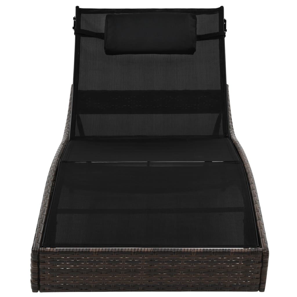 vidaXL Ligbed Poly Rattan Bruin | 61% Korting