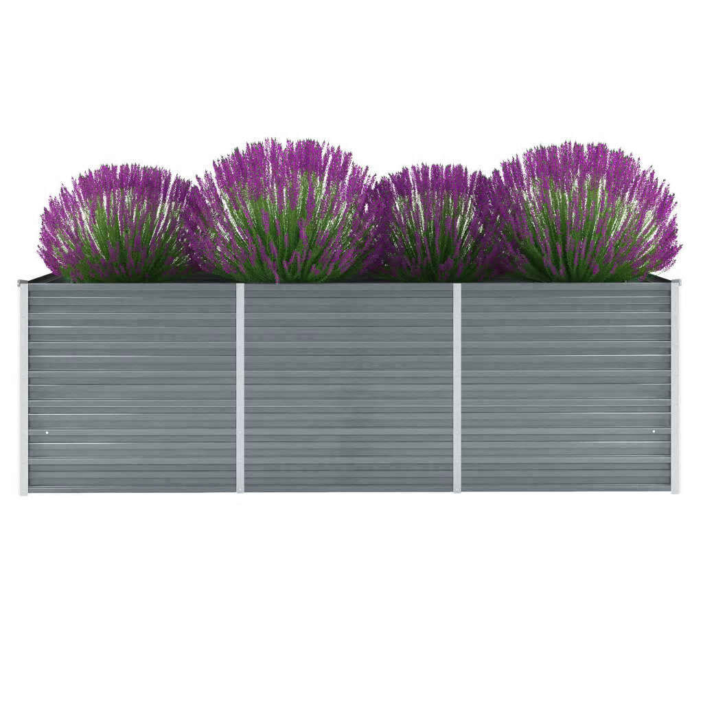 vidaXL Verhoogde Plantenbak 240x80x77cm Grijs - 72% Korting!