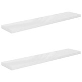 vidaXL Zwevende Wandschappen 2 st. 120cm MDF Hoogglans Wit | -76%