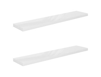 vidaXL Zwevende Wandschappen 2 st. 120cm MDF Hoogglans Wit | -76%