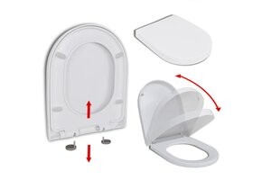 vidaXL Toiletbril Soft-Close & Quick-Release - Wit - 46% Korting!