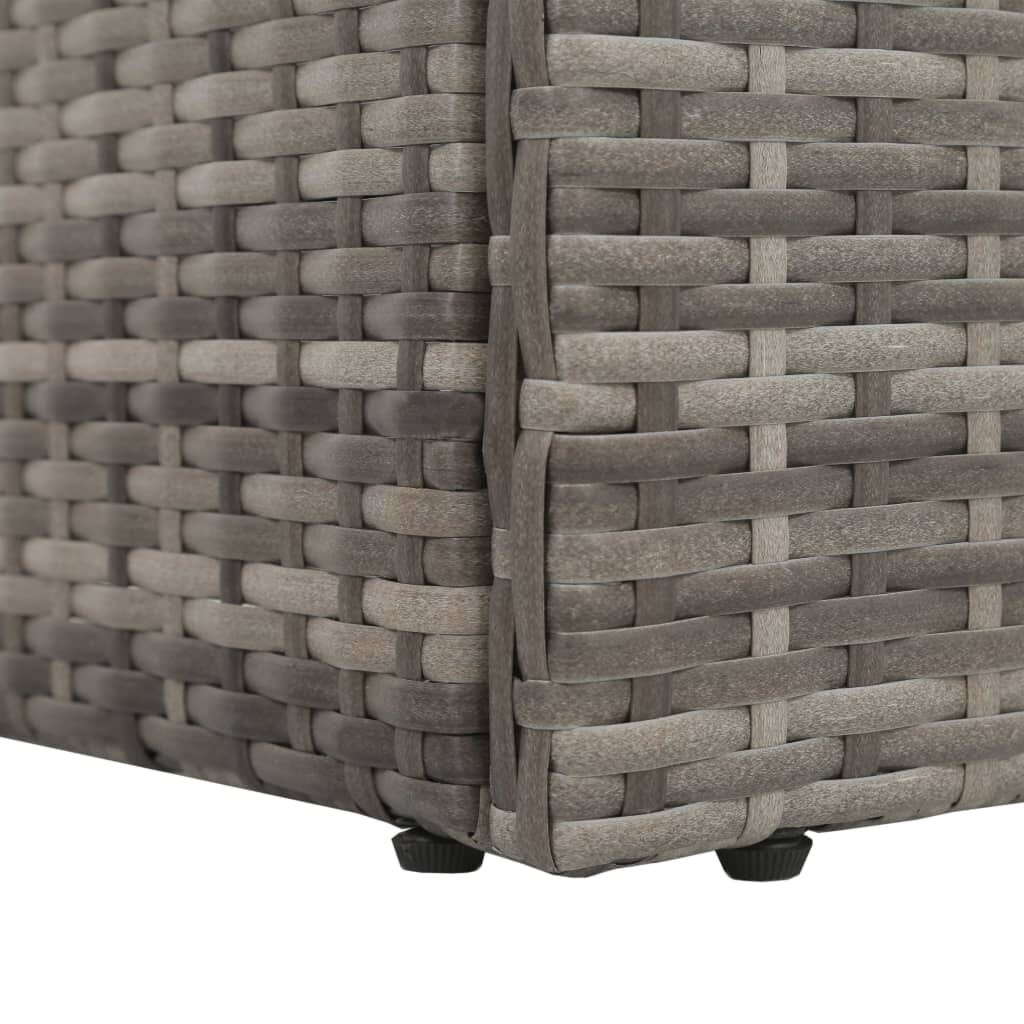 vidaXL Loungebed Poly Rattan Grijs - 47% Korting - Ongebruikt!