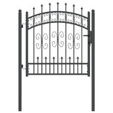 vidaXL Poort met Spijlpunten 103x150cm Zwart - 40% Korting!