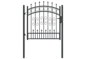 vidaXL Poort met Spijlpunten 103x150cm Zwart - 40% Korting!