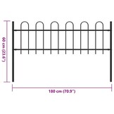 vidaXL Tuinhek Staal Zwart - 1.8m - 55% Korting!