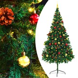 VidaXL Kerstboom 210cm Groen met Verlichting & Ballen - 41% Korting!