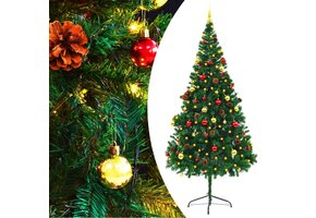 VidaXL Kerstboom 210cm Groen met Verlichting & Ballen - 41% Korting!