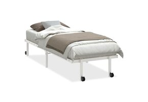 vidaXL Opvouwbaar Bedframe Staal Wit 75x190 cm - 55% Korting