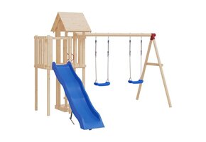 vidaXL Schommelzitjes 2 st met touwen 37x15 cm polyetheen blauw