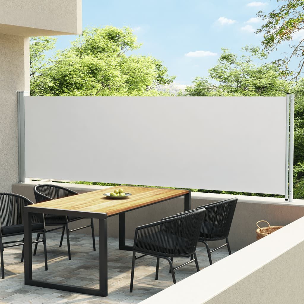 vidaXL Uittrekbaar Tuinscherm 140x600cm Crème - 51% Korting