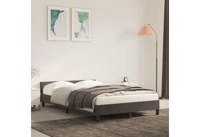 vidaXL Bedframe Fluweel Donkergrijs 120x200 cm - 55% Korting!