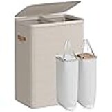 SONGMICS Cappuccino Beige Wasbak met 2 Compartimenten | 46% Korting