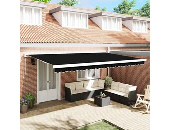 VidaXL Vervangingsdoek Zonnescherm Zwart 500x350cm Canvas - 51% Korting!