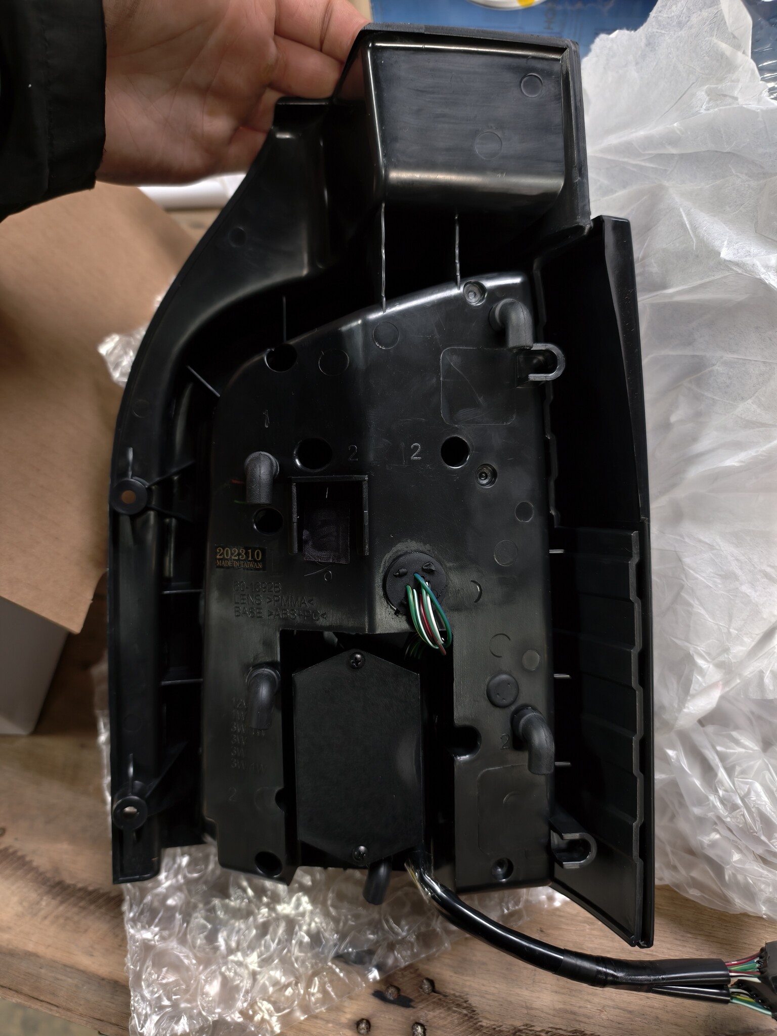 Achterlichten VW T5 04 03-09 / 10-15 SMOKE ZWART WIT LED