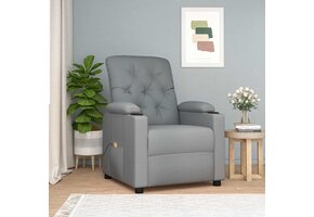 vidaXL Massagestoel stof lichtgrijs - 40% Korting